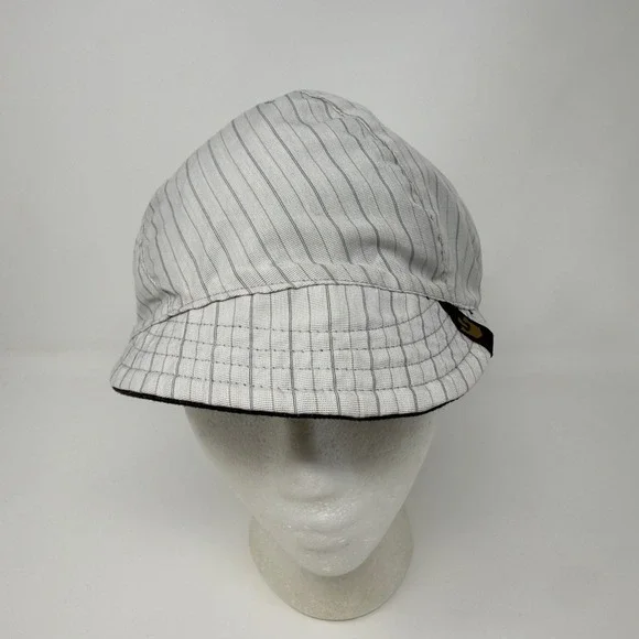Goorin Bros Reversible Newsboy Cap Black & Grey Pinstripe Cotton Flat Hat Size M - Picture 8 of 15
